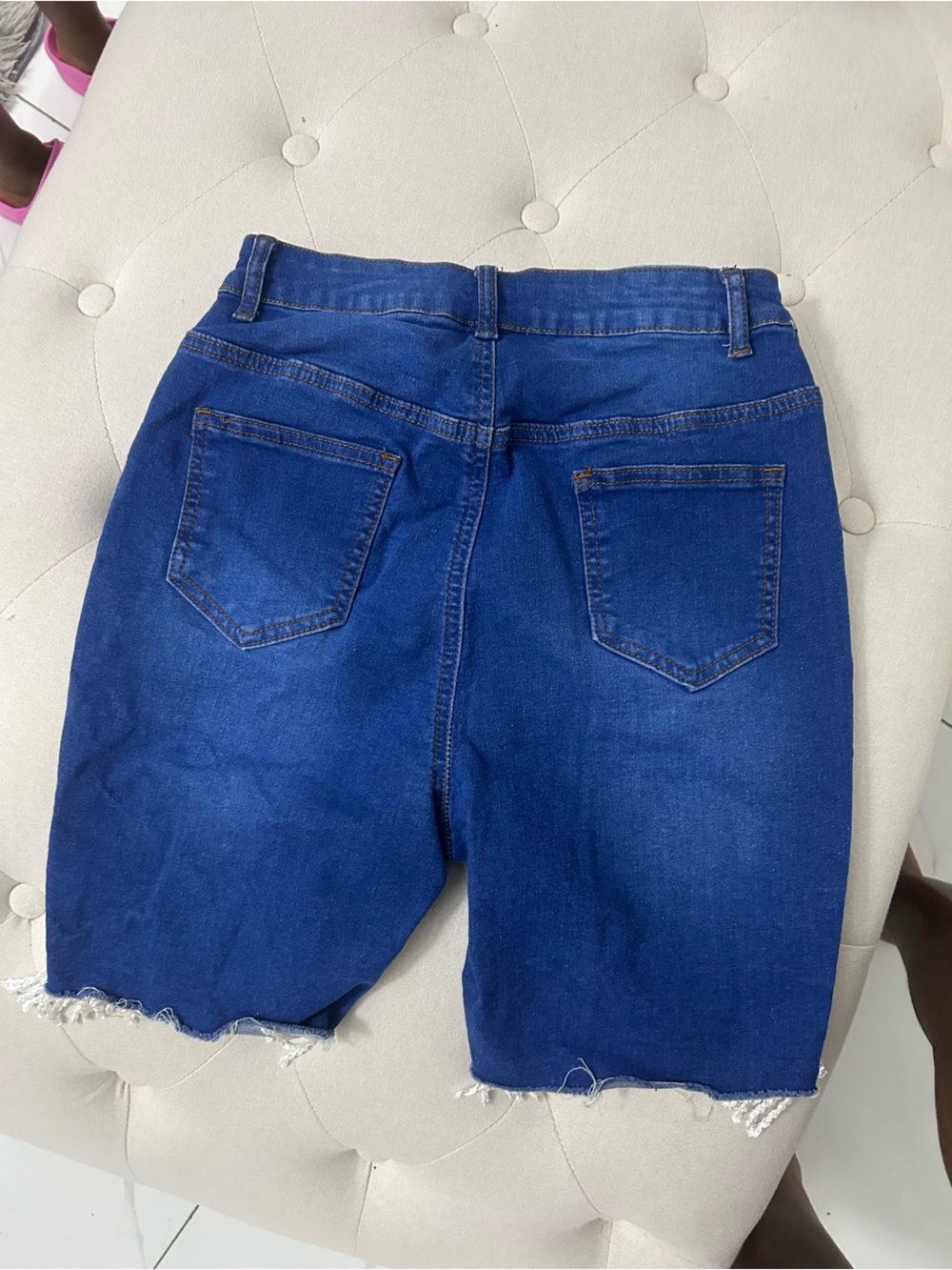 SHEIN Dark Blue Denim Relaxed Shorts